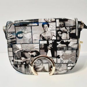Michelle Obama Magazine Collage Purse Handbag with strap